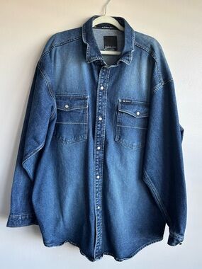 Vintage GodBody Jeans Denim Jacket Men’s XXL Pearl Snaps *see details*